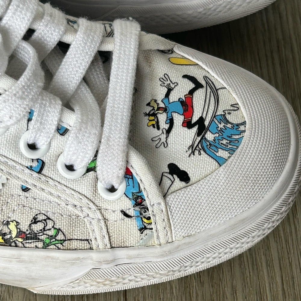 Adidas Originals Nizza x Disney White Sport Goofy Shoes size 7 - Picture 5 of 12